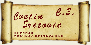 Cvetin Sretović vizit kartica